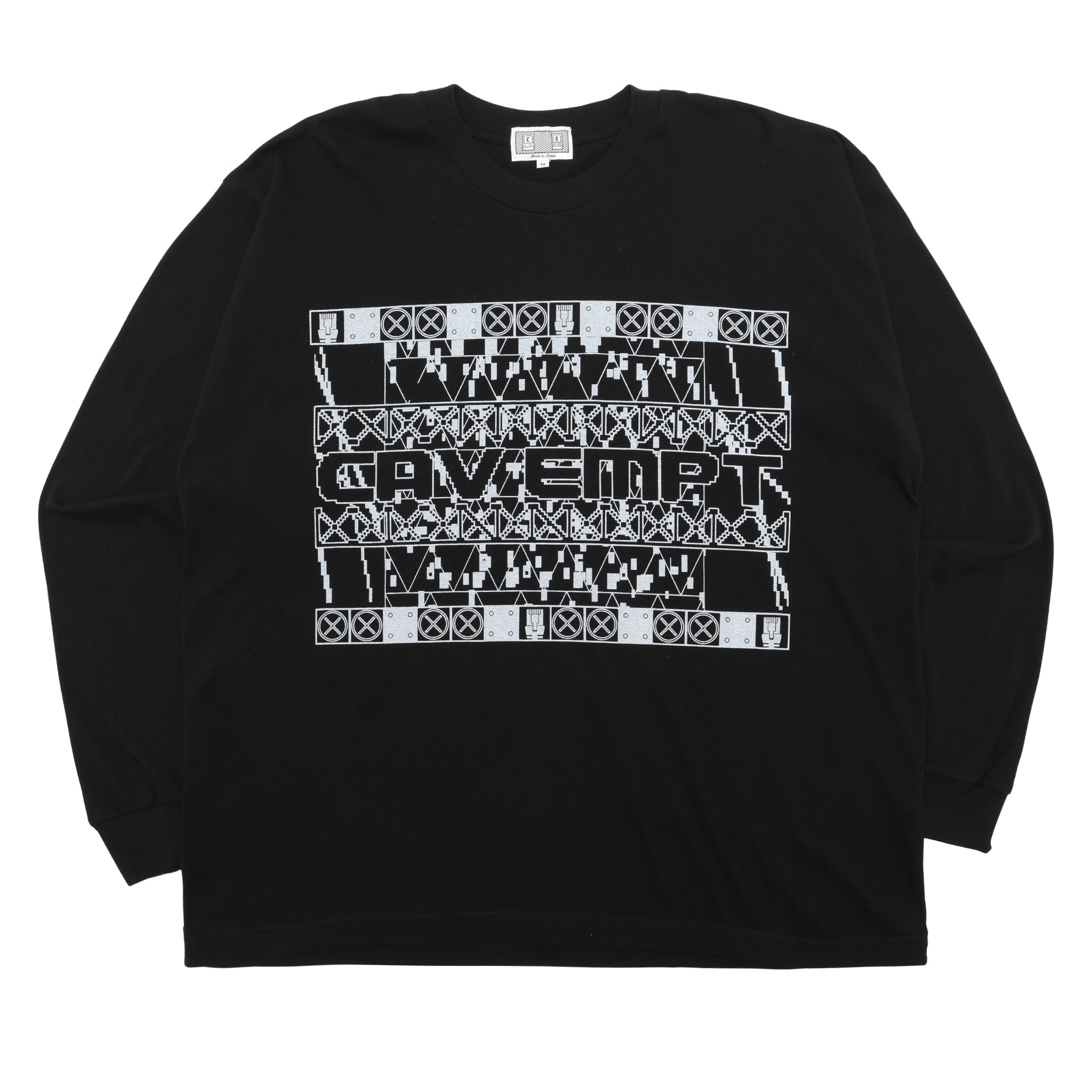 Cav Empt Aligning Big Long Sleeve T-Shirt Black