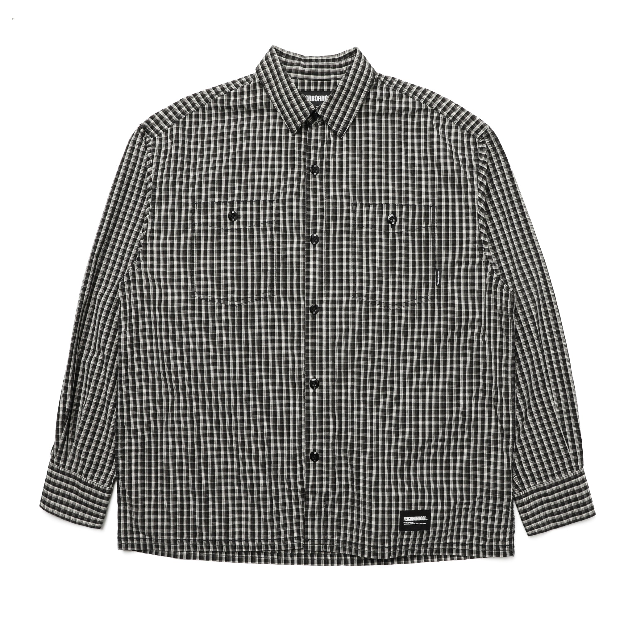 Neighborhood Gingham Hombre Check L/S Shirt Black