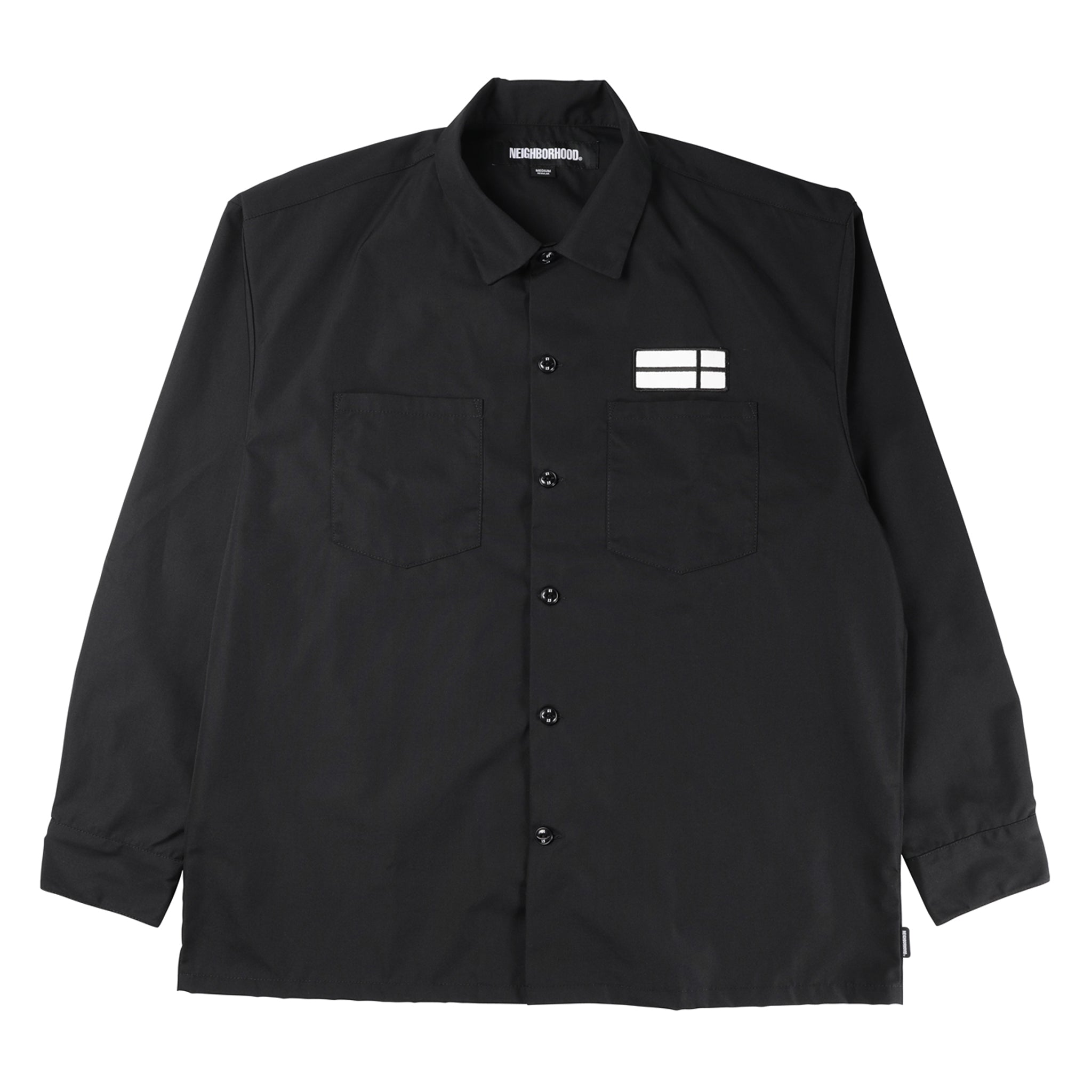 [222TSNH-SHM01] Neighborhood Classic Work L/S Shirt (Black