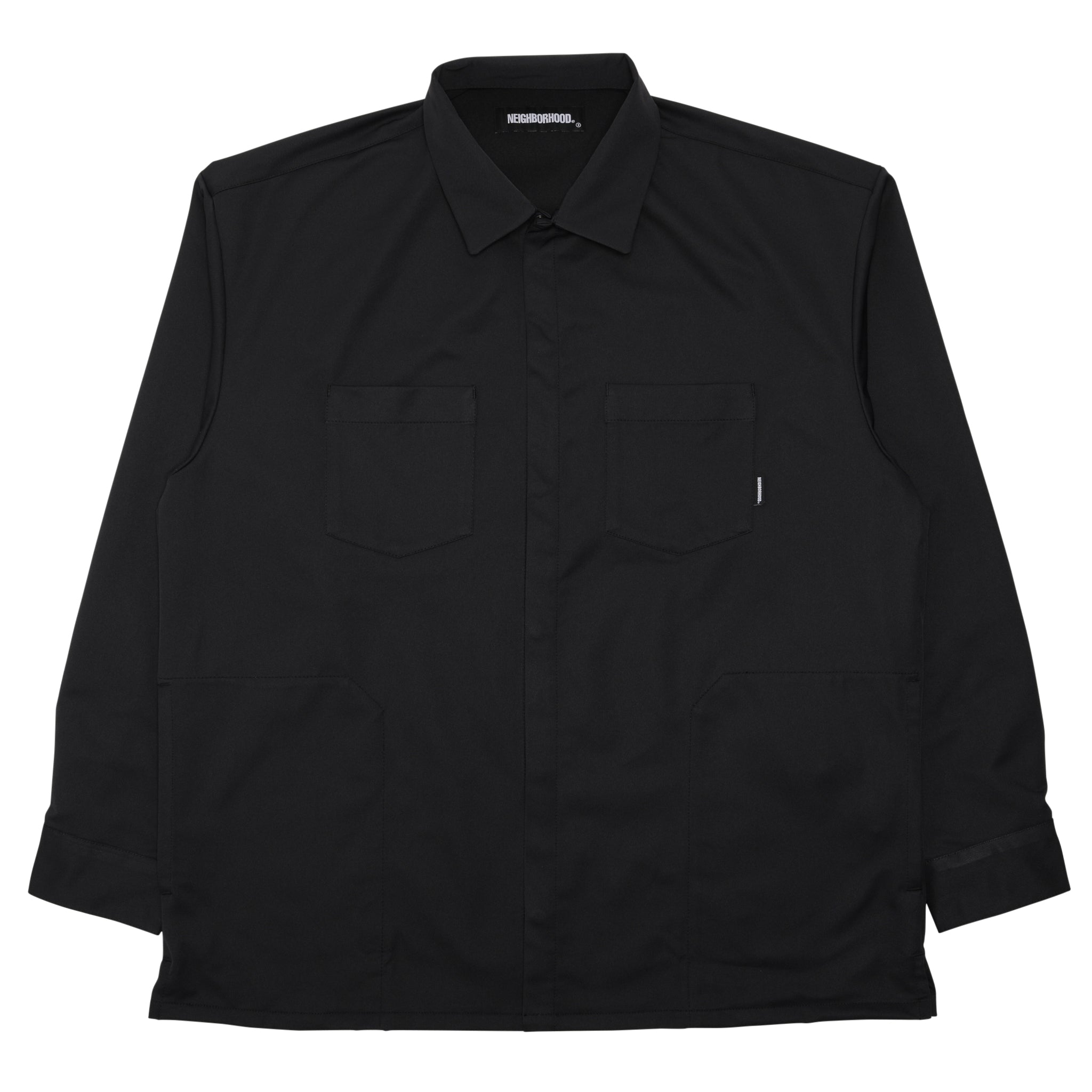 221SPNH-SHM02] Neighborhood Plain L/S Shirt (Black) – The Darkside