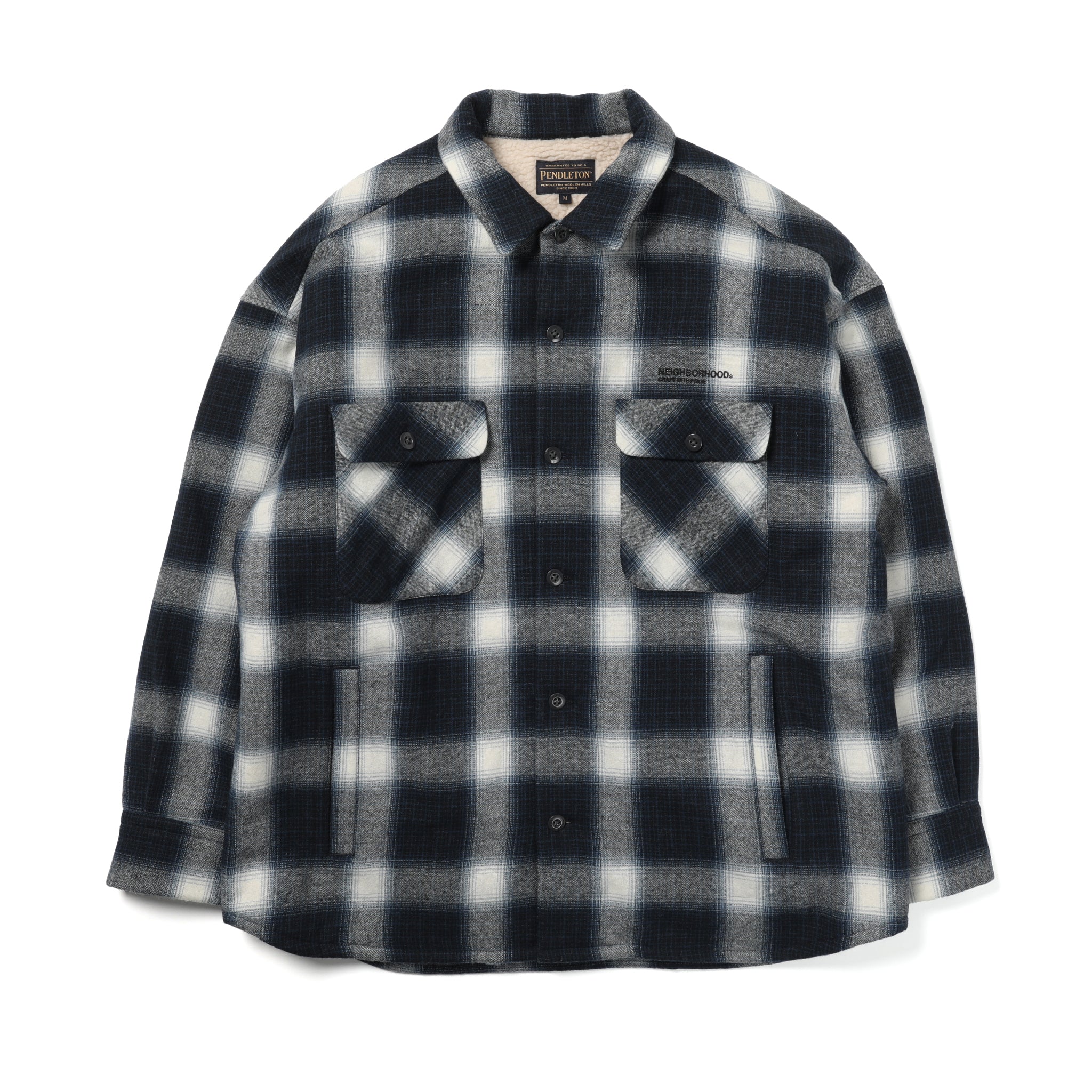 2221508N-SHM01] Neighborhood x Pendleton Check Boa Shirt Jacket