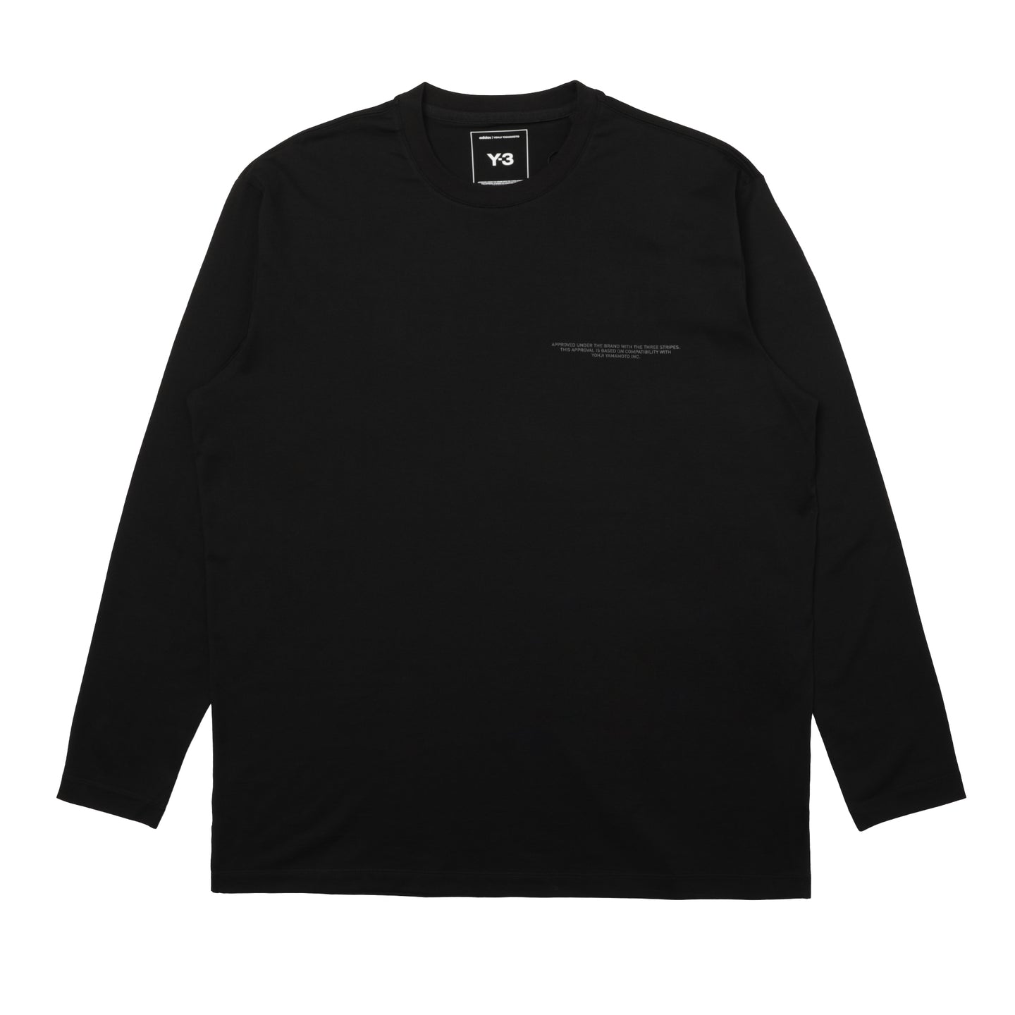 adidas Y-3 Logo Long Sleeve Tee Black