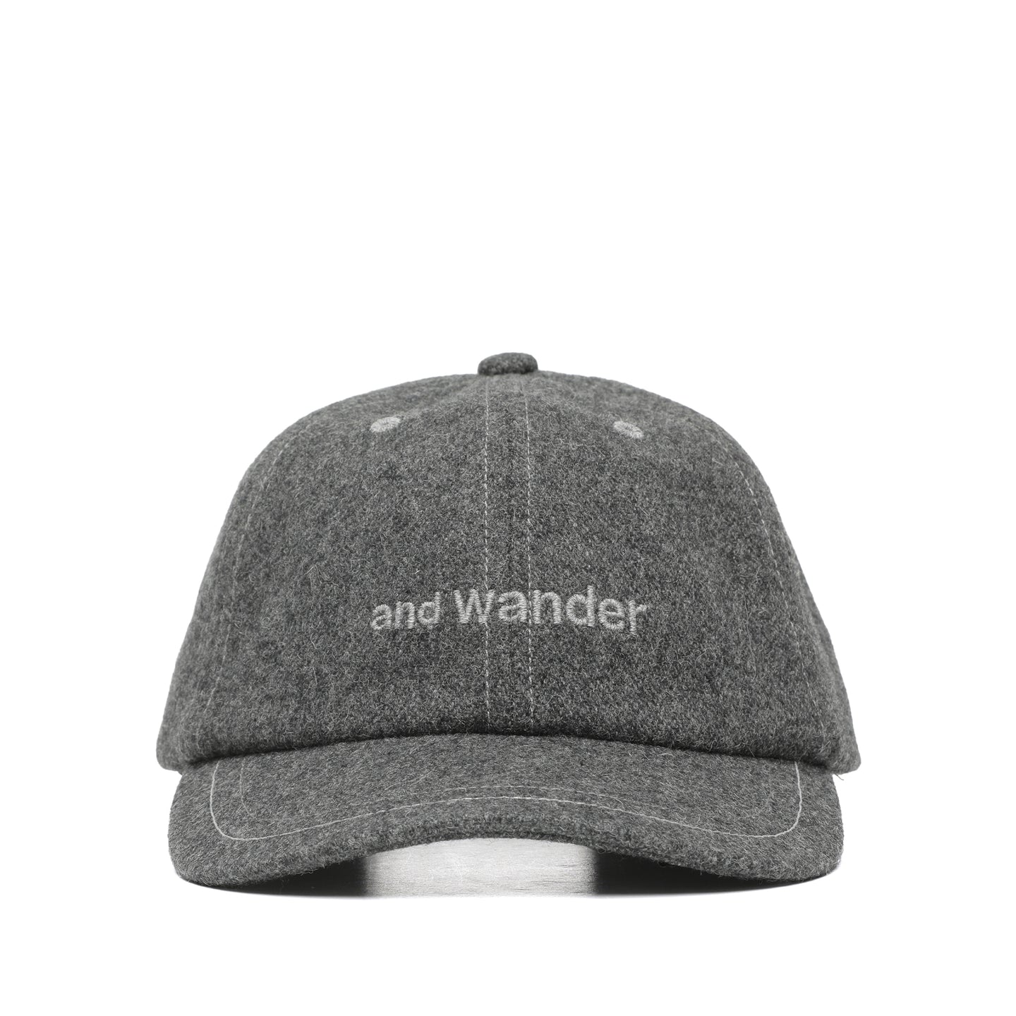 and wander Wool Melton Cap Gray