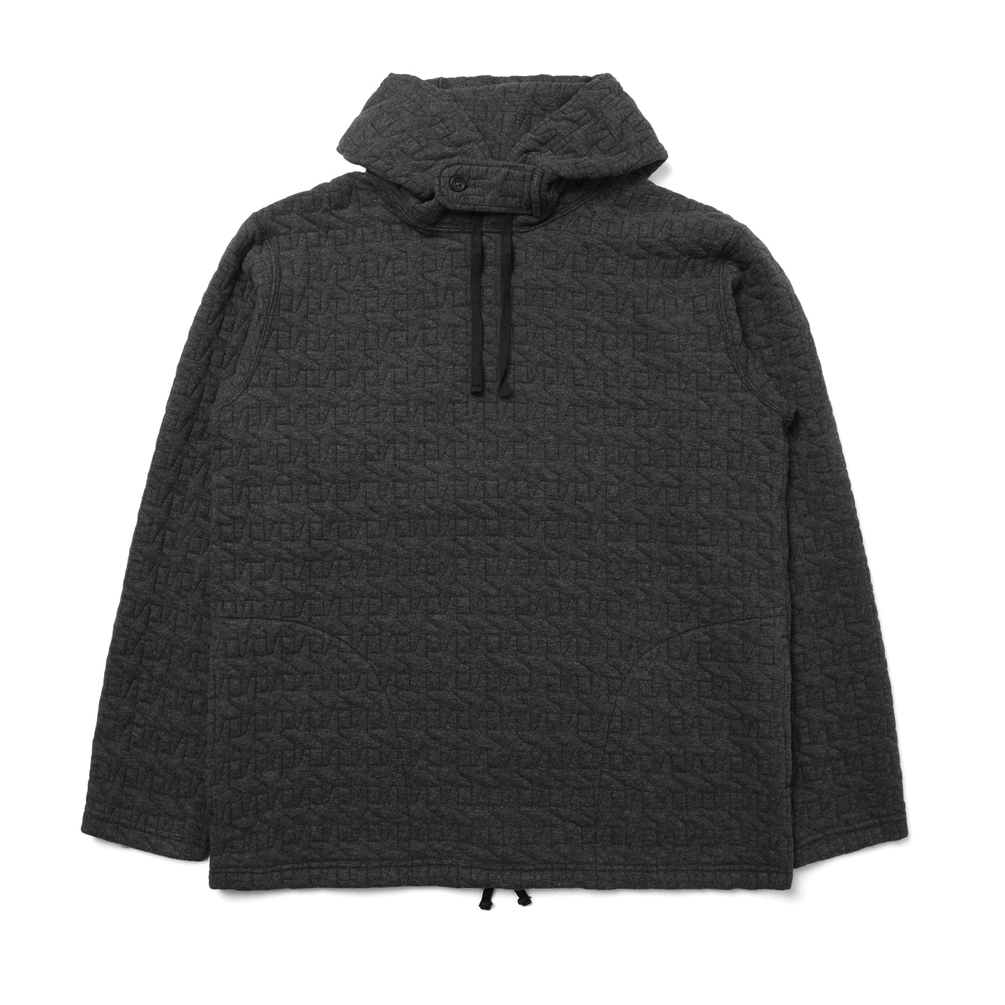 Engineered Garments Long Sleeve Hoodie PC Quilted Charcoal