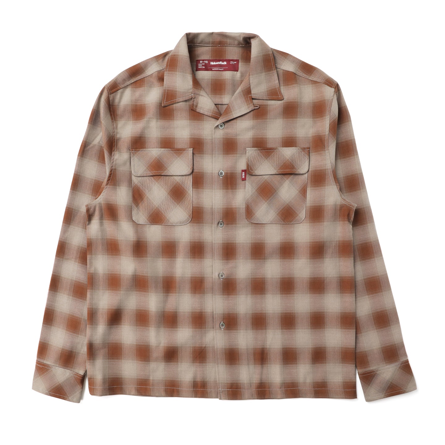 Hide and Seek Ombre Check L/S Shirt Orange