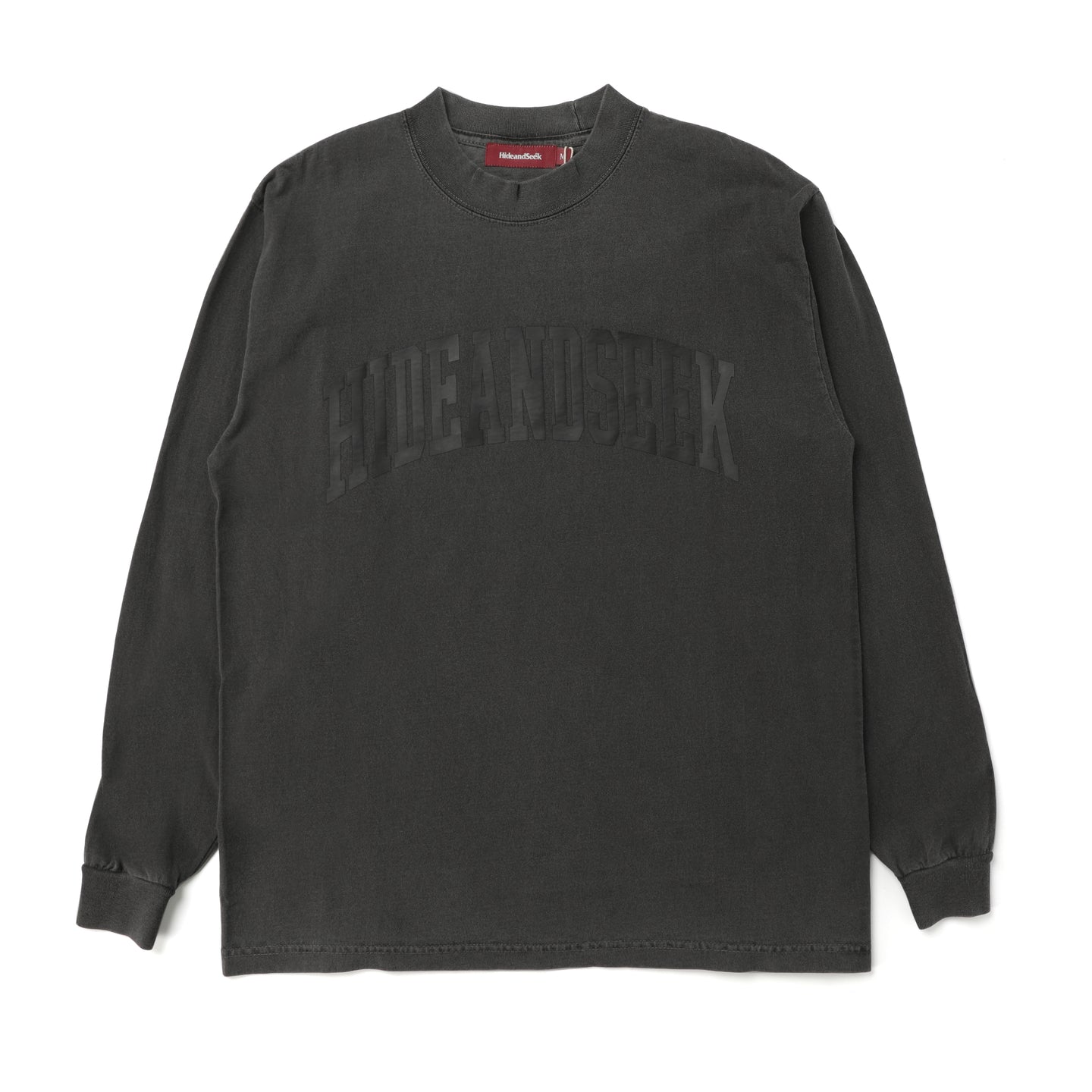 Hide and Seek College Logo L/S T-Shirt Dark Grey