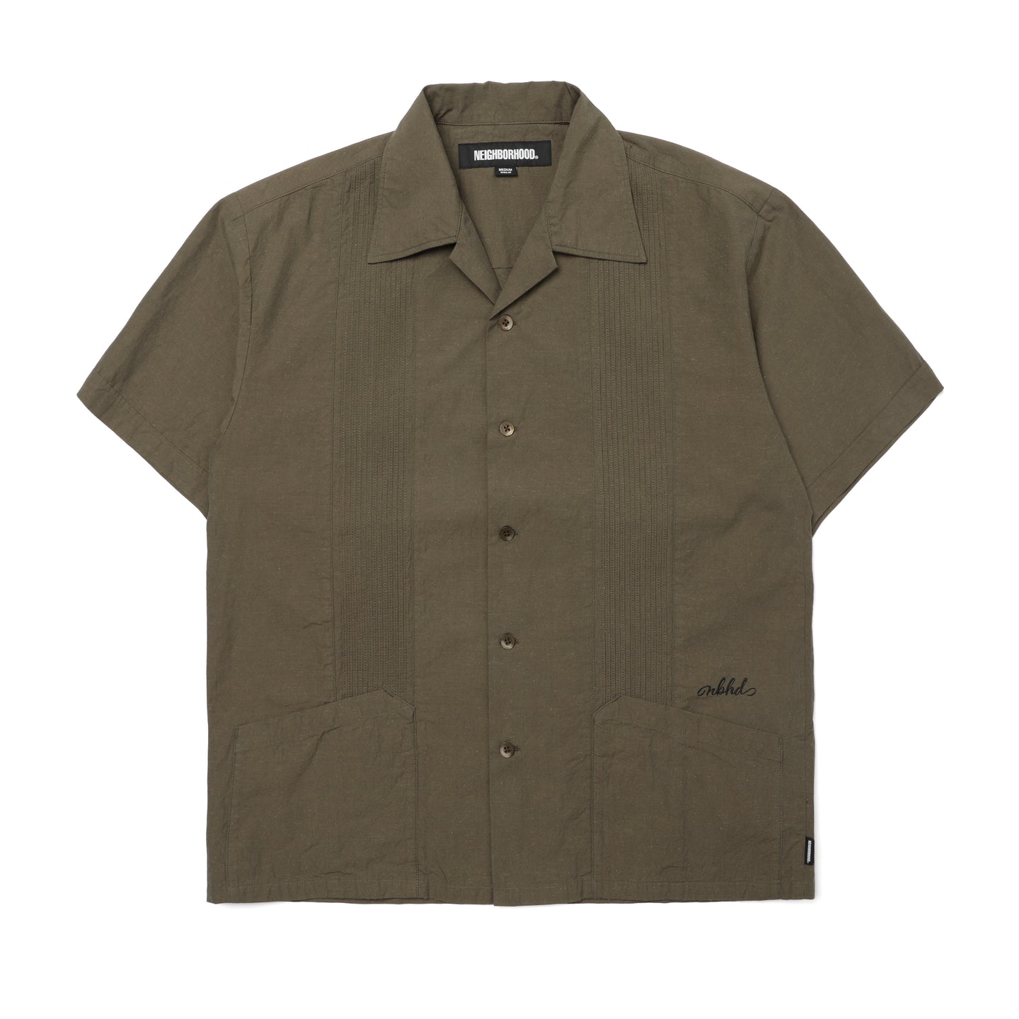 Neighborhood Guayabera Shirt Olive Drab