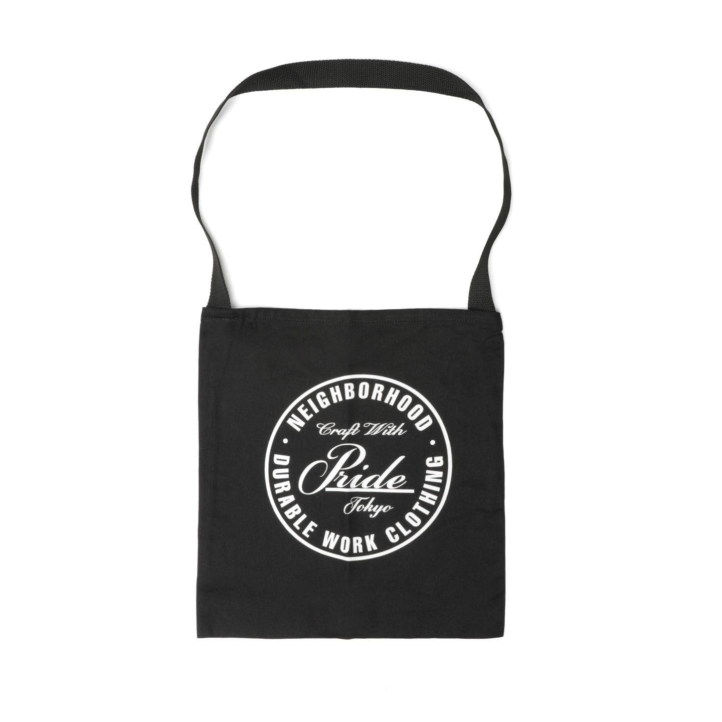 Neighborhood Logo Shoulder Bag Black