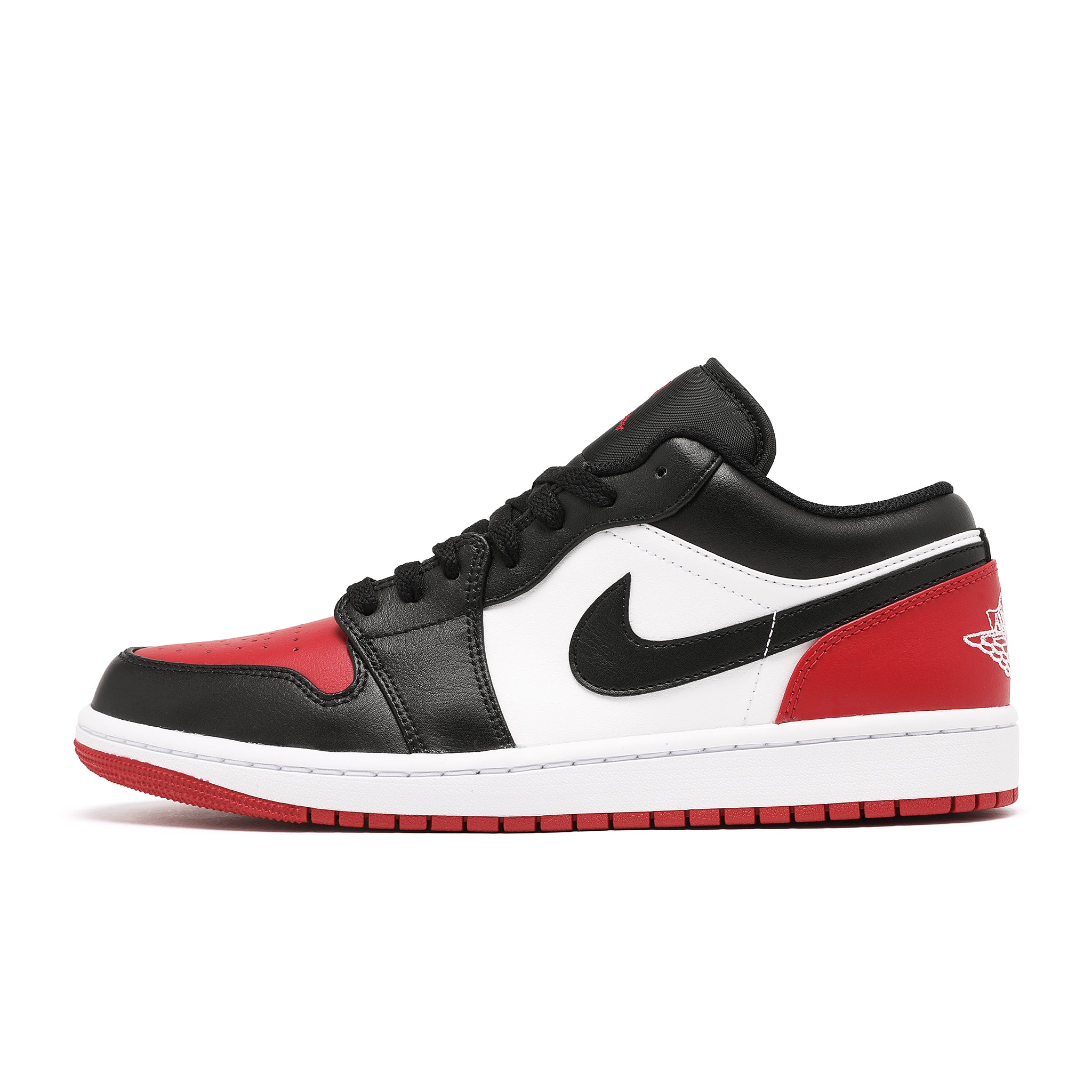 [553558-161] Air Jordan 1 Low 'Bred Toe 2.0' (White, Black, Varsity Red ...