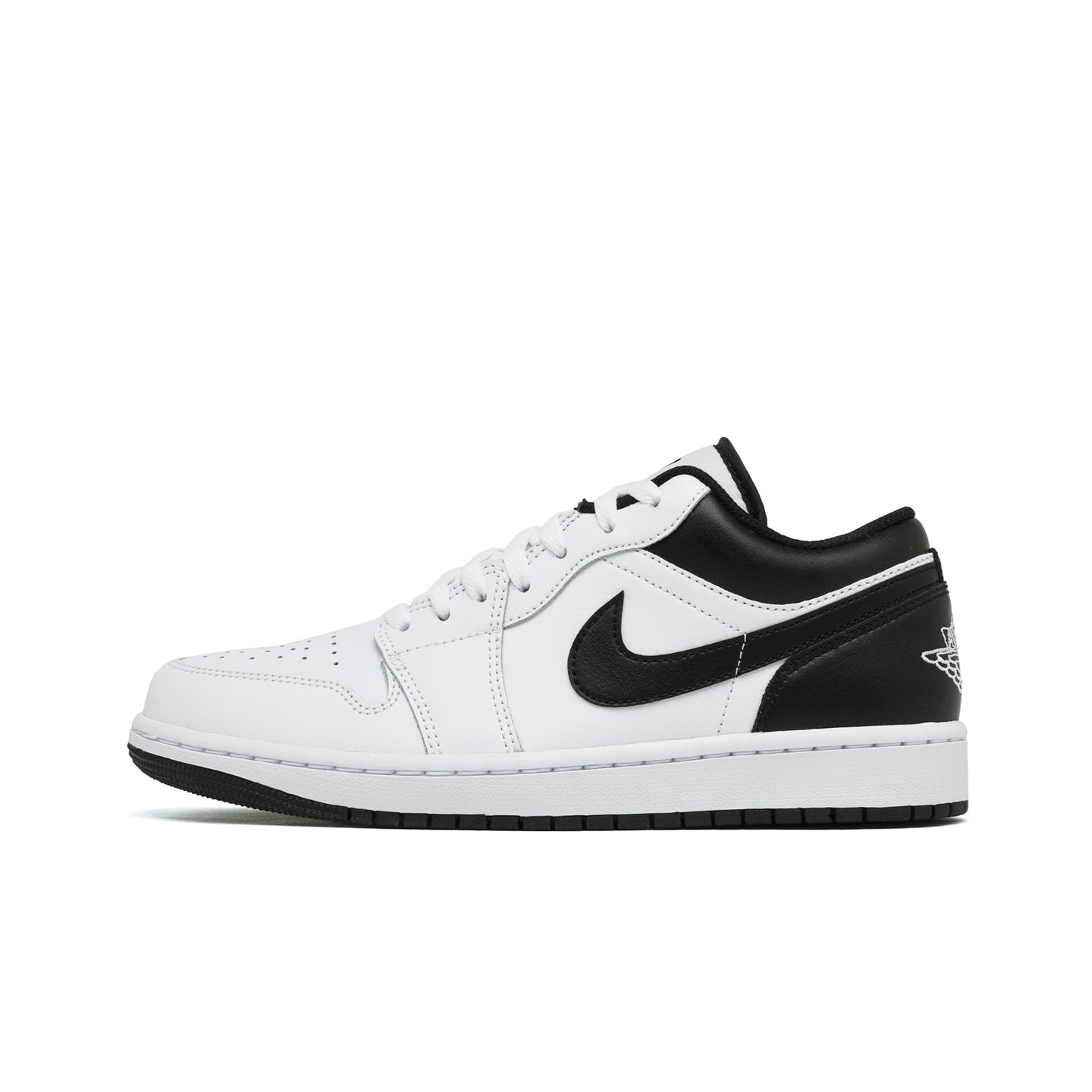 553560-132] Big Kids' Air Jordan 1 Low (White, Black) – The