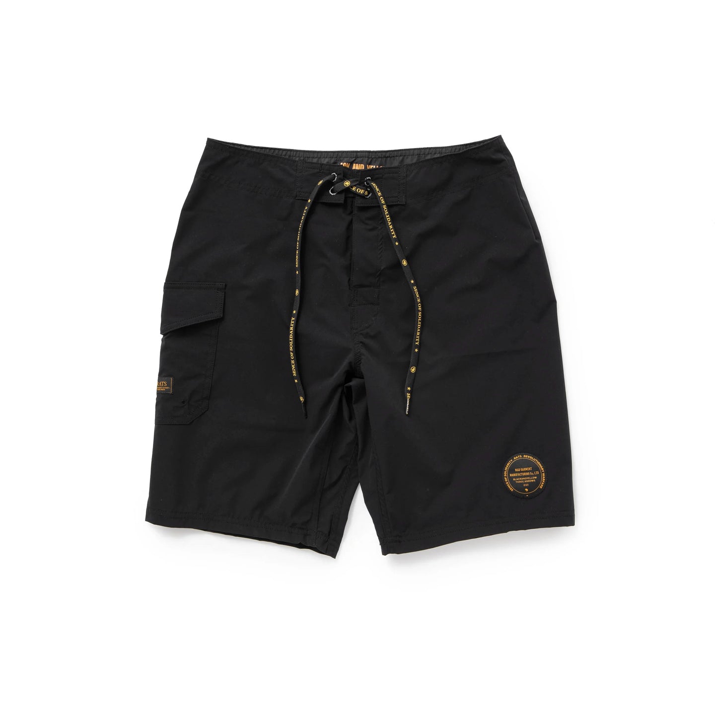 Rats Logo Surf Shorts Black