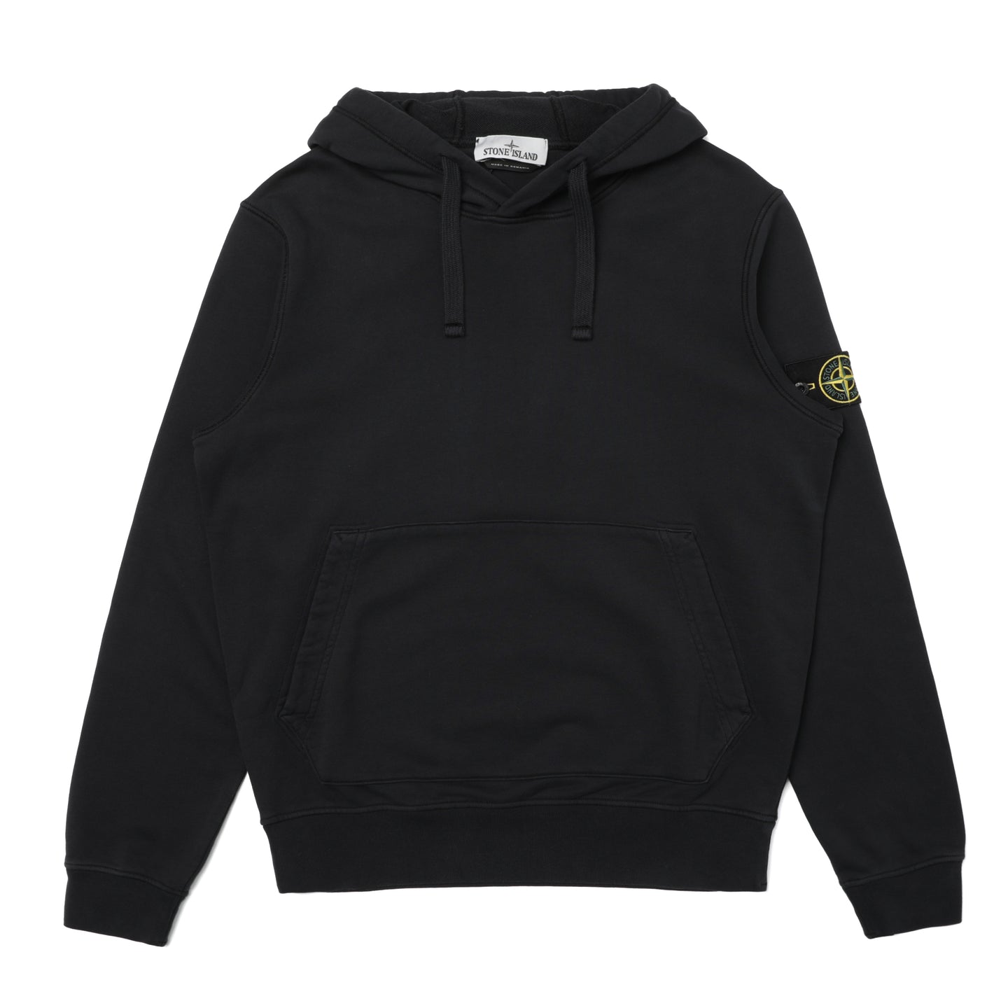 Stone Island Cotton Fleece Hooded Sweatshirt Navy Blue