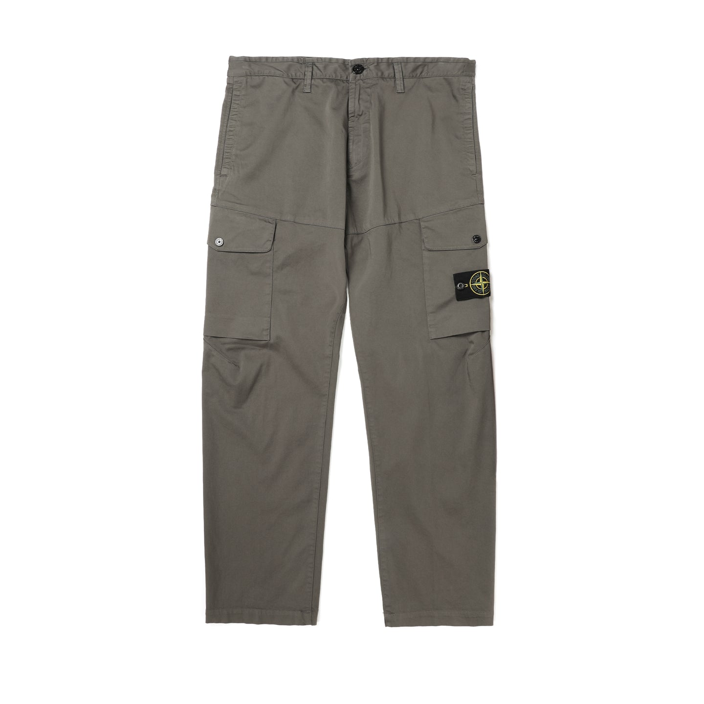 Stone Island Organic Cotton Satin Stretch Cargo Pant Walnut