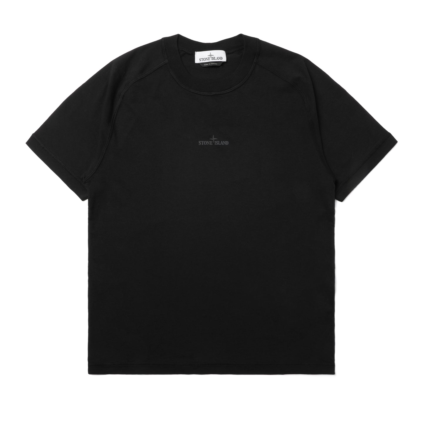 Stone Island Organic Cotton Jersey 'Institutional One' Print T-Shirt Black