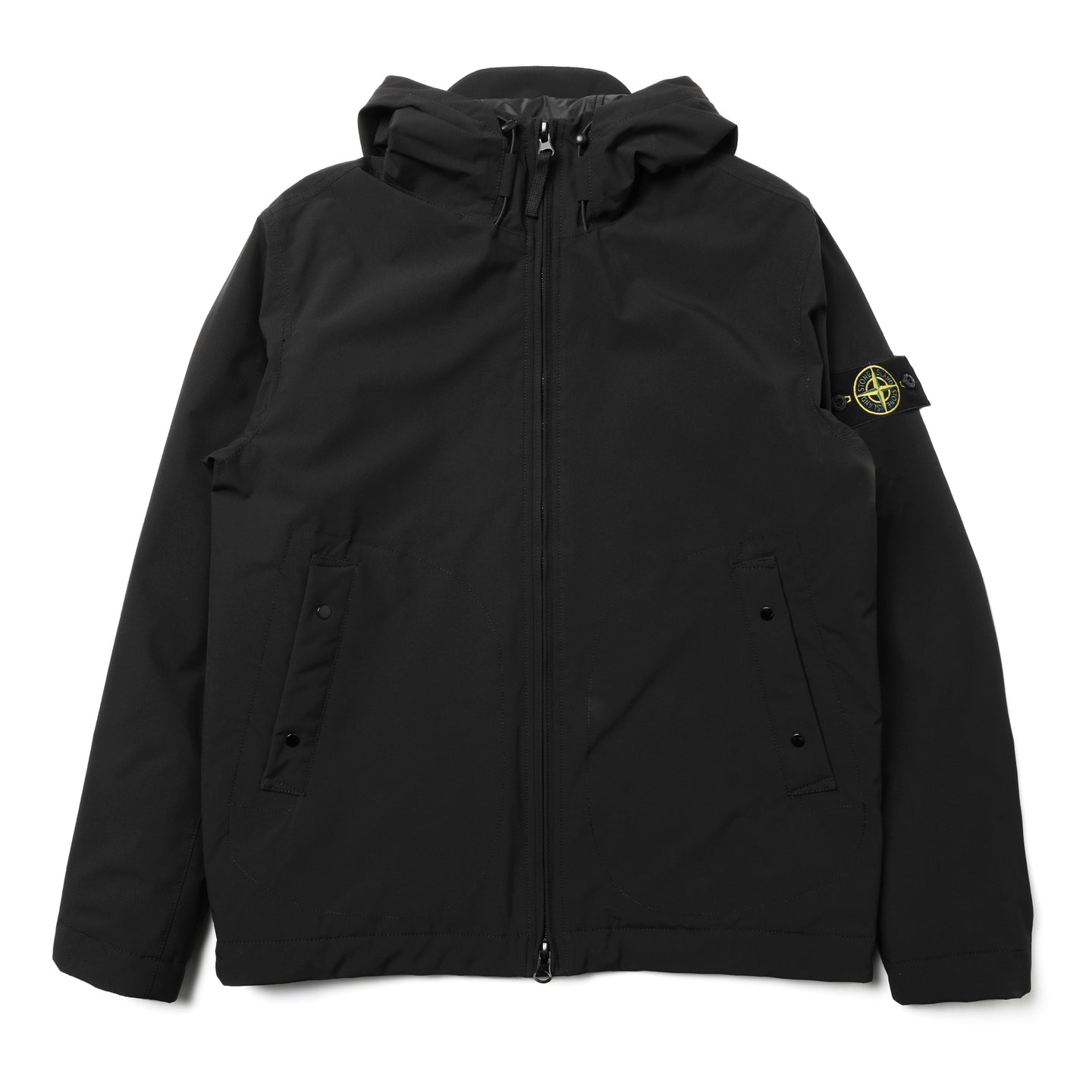 Stone Island Soft Shell-R_E.Dye® Technology Hooded Jacket Black