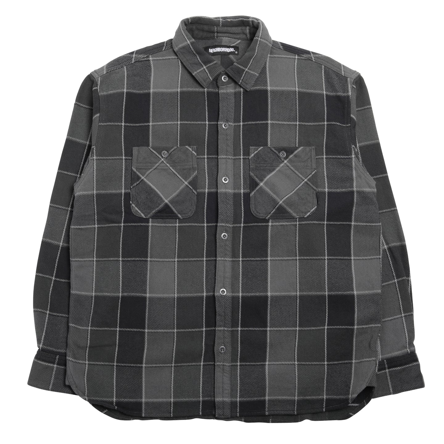 221ARNH-SHM01] Neighborhood Nel Check Shirt (Black) – The Darkside